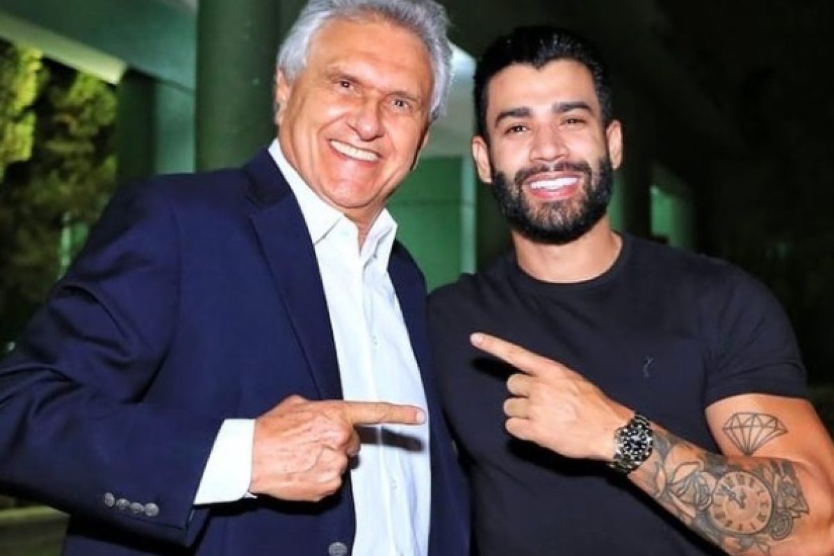Caiado e Gustavo Lima